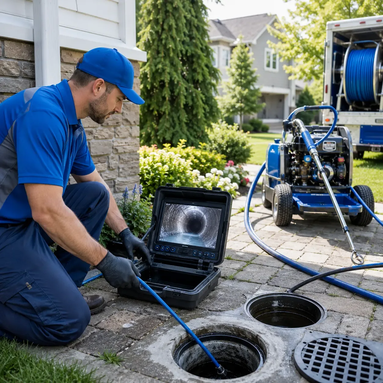 Outdoor drain cleaning professionals serving Cos Cob, CT